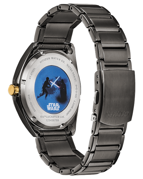 Star Wars Classic Black Dial Stainless Steel Bracelet AW1578 51W